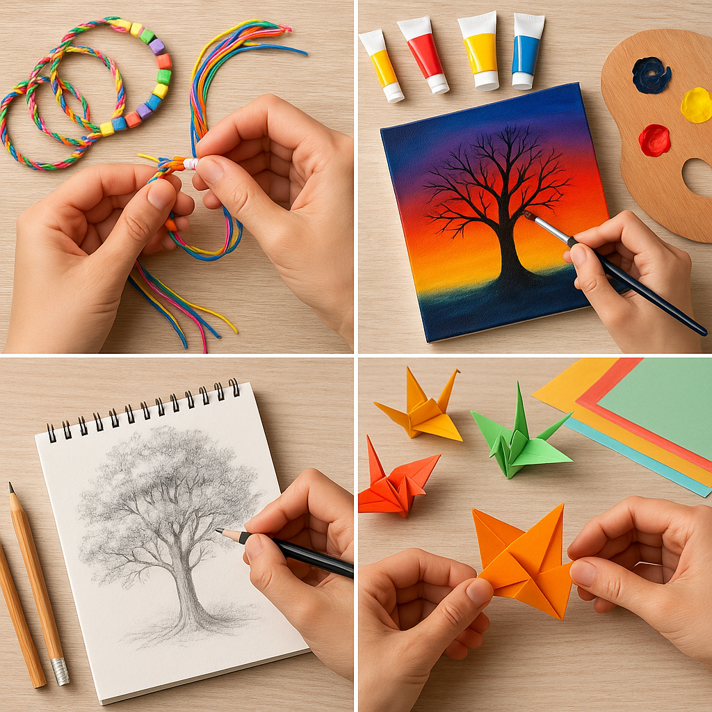 DIY Activities in Kids Party by Yuppies Celebrations | Bracelet Making | Painting | Sketching | Origami