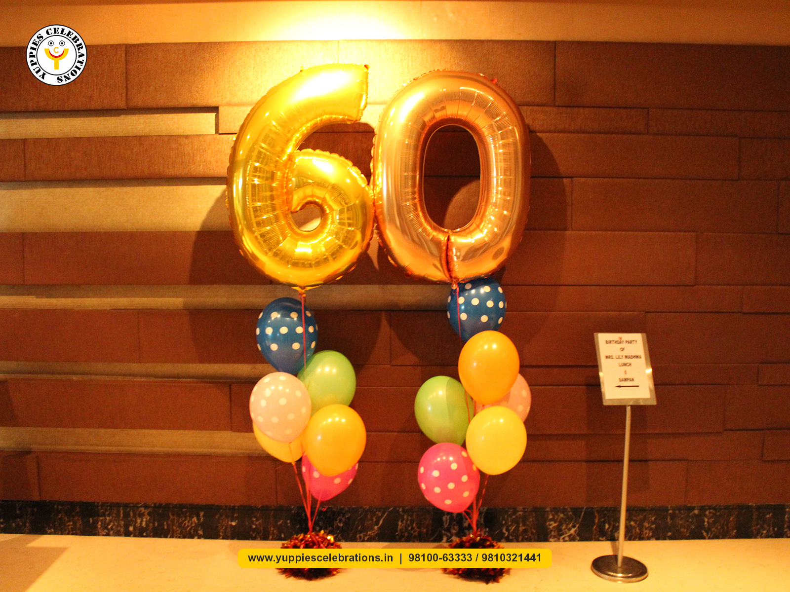 60th Birthday Retro Party Theme Decoration by Yuppies Celebrations | Delhi Party Planner